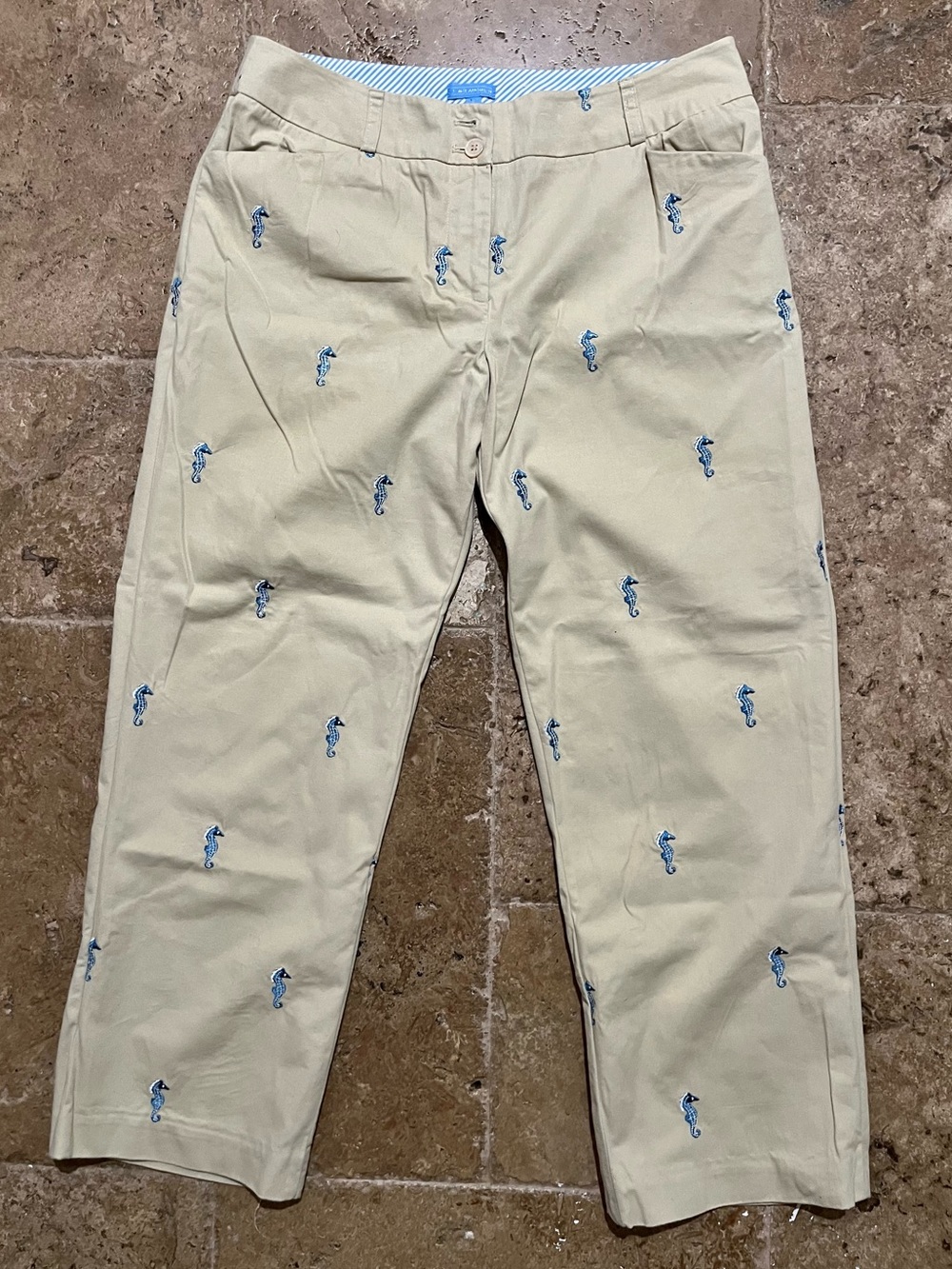 Vintage J.McLaughlin Low Rise Seahorse Capri Pants Size 6 - Picture 3 of 6